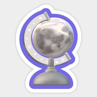 Moon Globe (Blue) Sticker